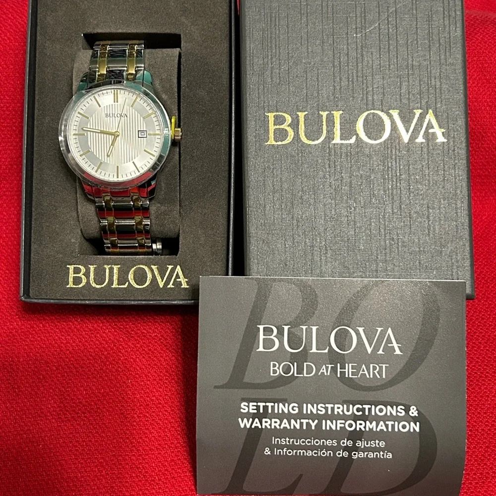 Bulova Men's Two-Tone Classic Stainless Steel Watch -‎ 98B263 New With Tags